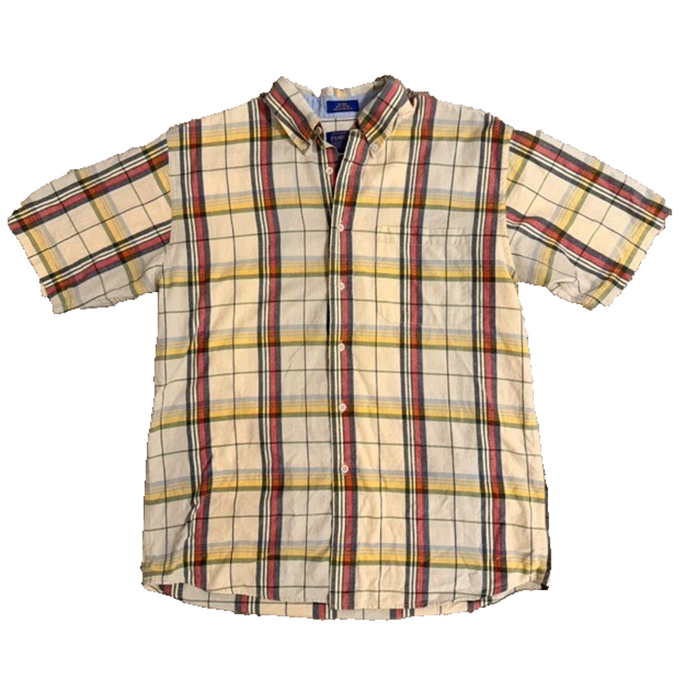 Pendleton Men’s L Plaid Short Sleeve Button Down Shirt Cotton Multicolor